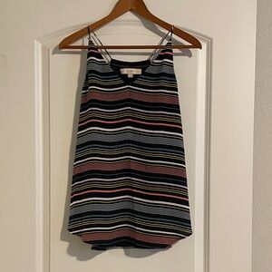 3/$15 or 5/$20 LOFT Multicolor Striped V-Neck Spaghetti Strap Tank Top